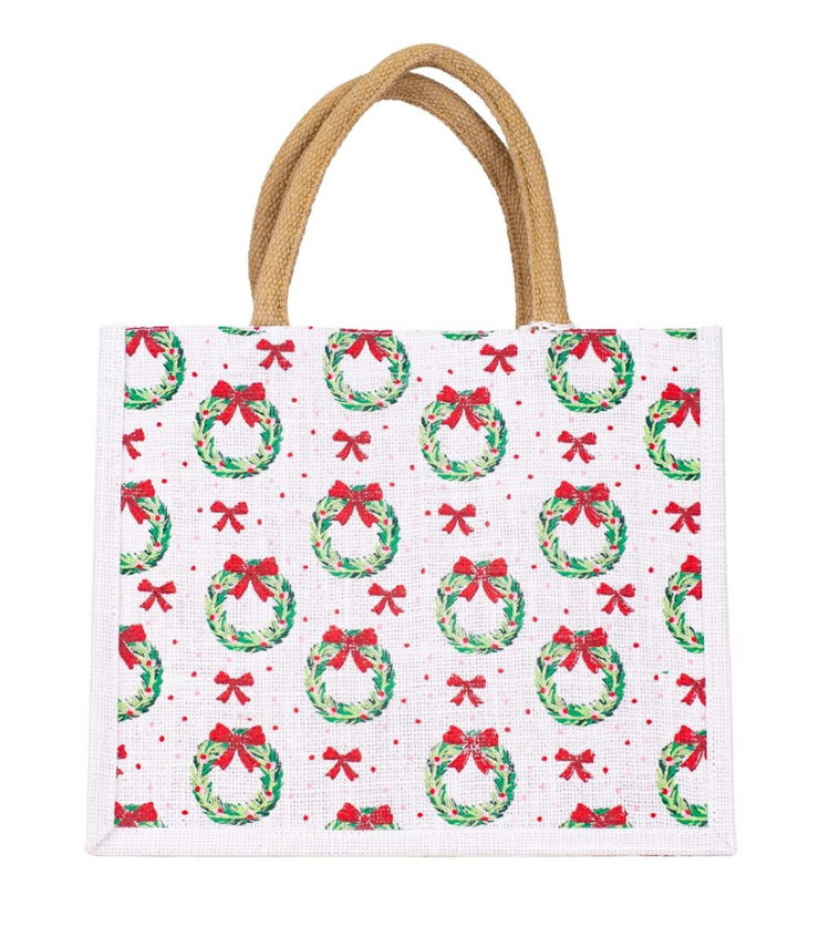 A Cozy Christmas Jute Gift Bag