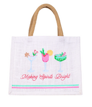 A Festive Christmas Jute Gift Bag