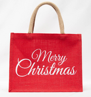 A Classic Christmas Jute Gift Bag