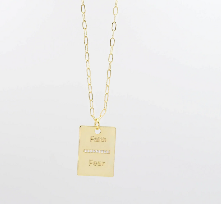 Faith Over Fear Necklace - Treasure Jewels