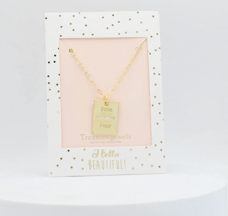 Faith Over Fear Necklace - Treasure Jewels