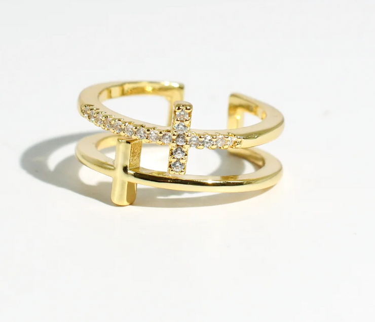 Double Cross Ring - Treasure Jewels