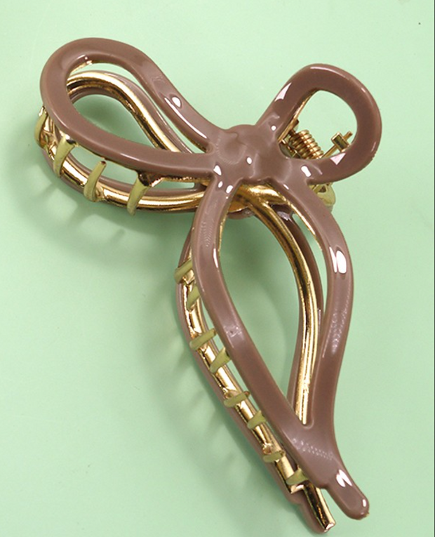 Natural Cellulose Bow Claw Clip