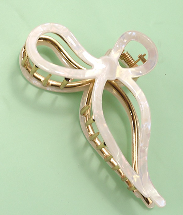 Natural Cellulose Bow Claw Clip