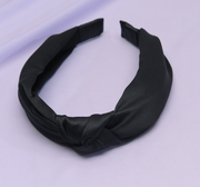 Wide Knotted Satin Headband