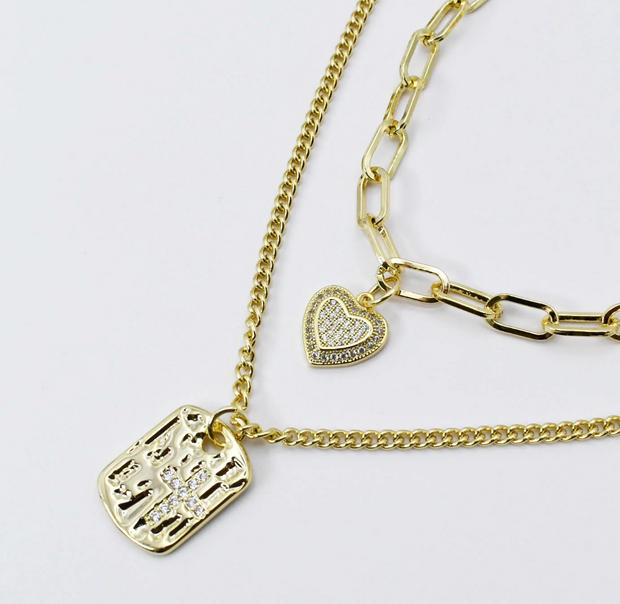 Treasured Glow Layered Necklace - Gold
