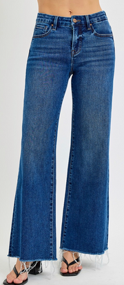 Radiant Risen Mid Rise Wide Leg Jeans